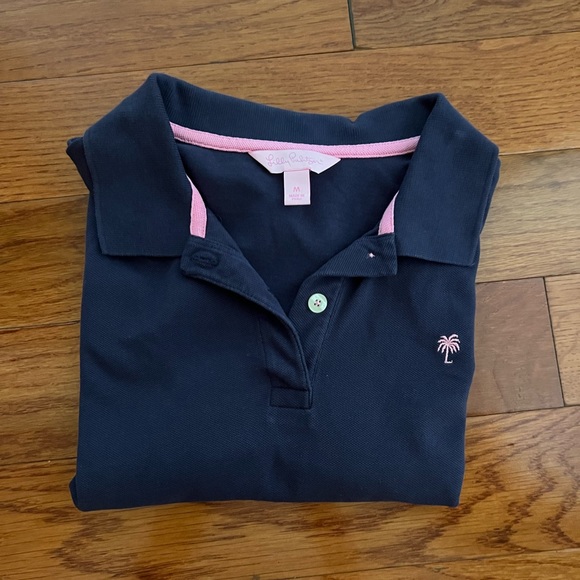 Lilly Pulitzer Navy Polo - Picture 2 of 5